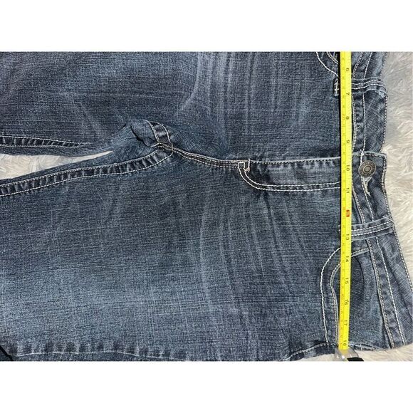 A.N.A. Bootcut Womens Jeans Size 14 Distressed Dark Wash Embroidered - Picture 5 of 6